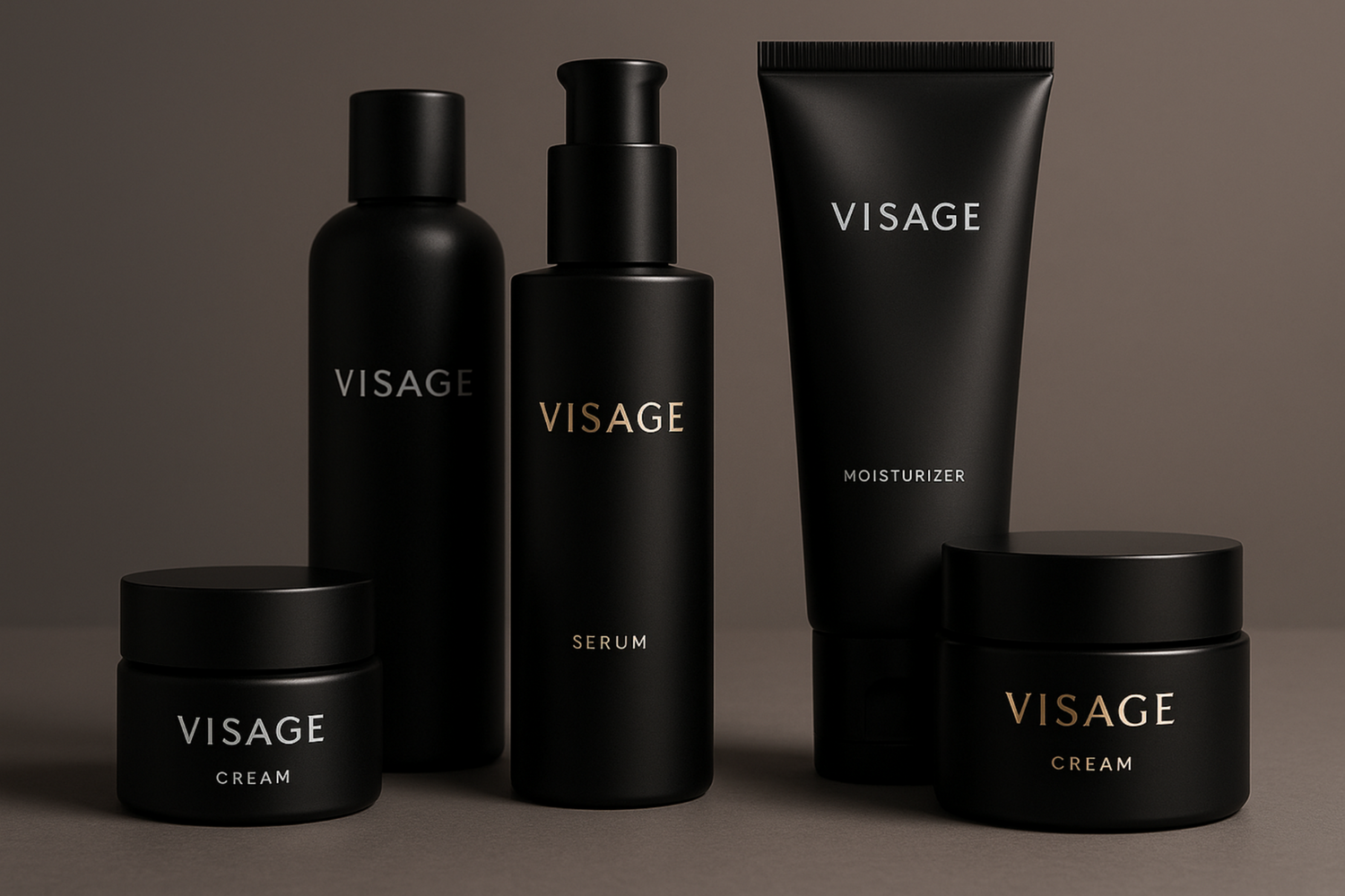Skin care products black color brand named VISAGE